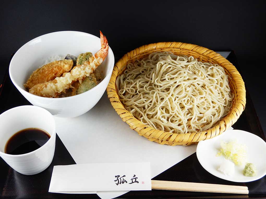 もり蕎麦と海老天丼セット